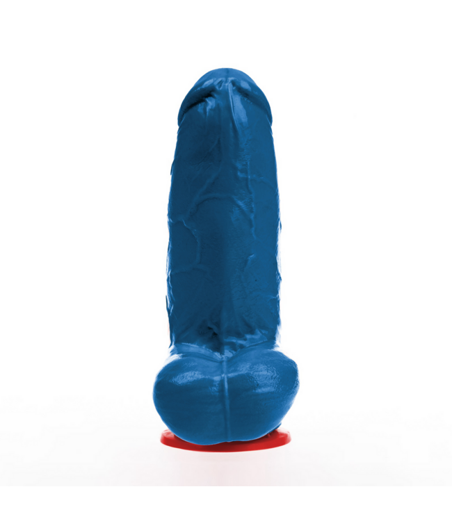 Fuck & Fist Realistische Blauwe Dildo met Geribbeld Oppervlak - 15 cm Inbrengbaar