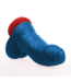 Fuck & Fist Realistic Blue Curved Dildo with Suction Cup - 5.5 in - PVC