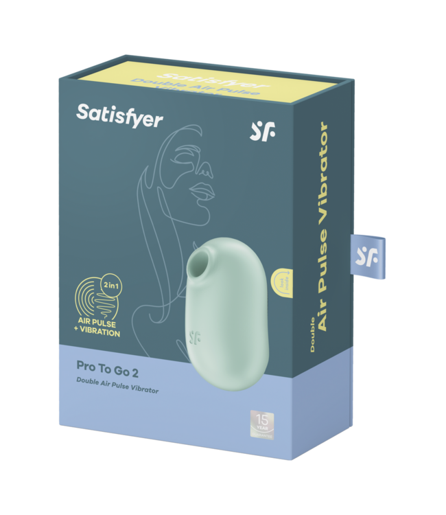 Satisfyer Pro To Go 2 Mint – Kompakter Doppel-Luftpulsvibrator für unterwegs