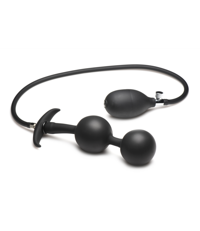 XR Brands Ass Rattler 12cm Black Weighted Silicone Anal Plug - Comfort & Pleasure
