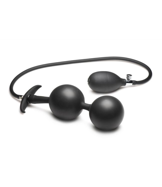 XR Brands Ass Rattler 12cm Black Weighted Silicone Anal Plug - Comfort & Pleasure