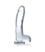 Curve Toys Crystal Clear 10.5" Realistic Dildo with Balls & Strong Suction Base