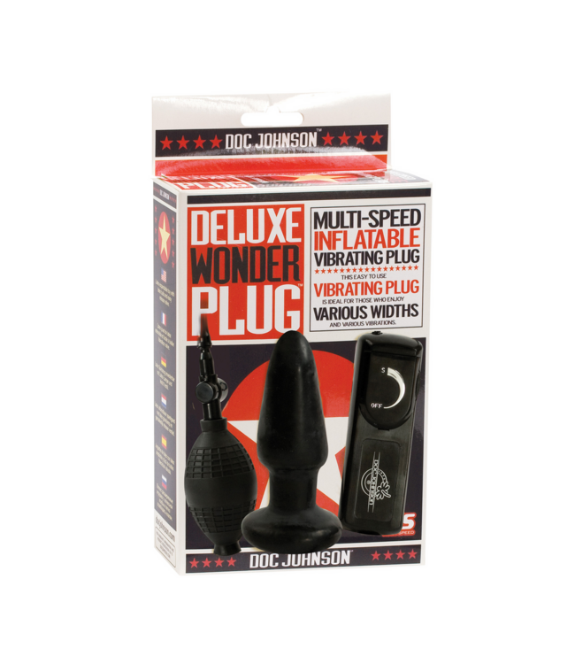 Doc Johnson Verken de Deluxe Wonder Butt Plug: Opblaasbaar en Vibrerend Genot!