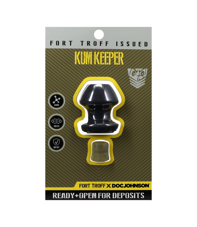 Doc Johnson Kum Keeper Black 5.33cm Silicone Plug - Flexible & Leak-Proof Design