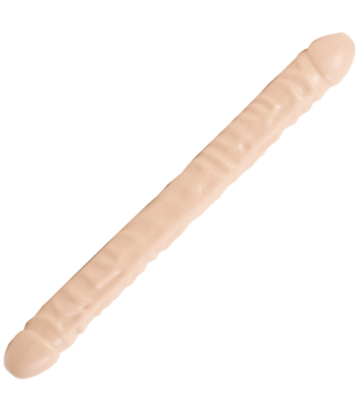Doc Johnson Dubbele Genot Dildo 44,5 cm – Realistisch, Flexibel en Geaderd Voor Spanning