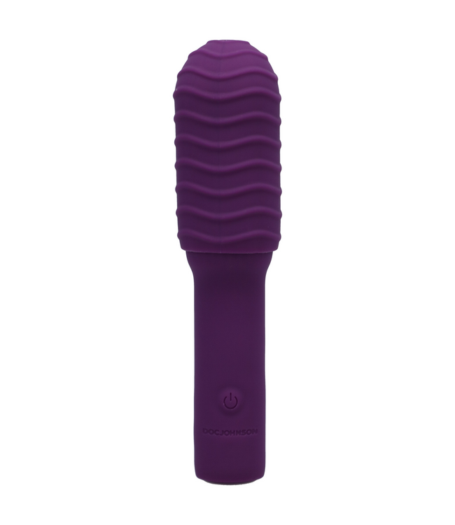Doc Johnson Elite Pocket Rocket - Krachtige, Discrete Mini-Vibrator in Paars met Textuur