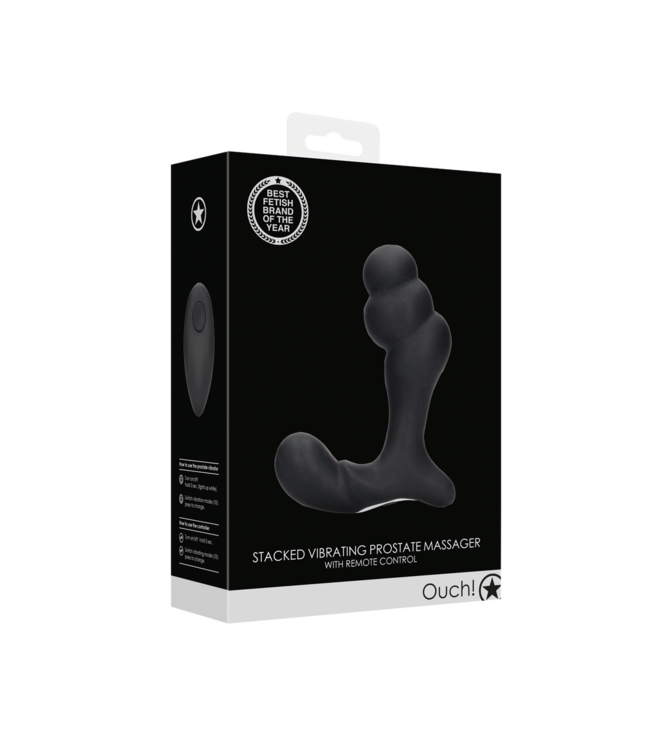Ouch! Ultimate Remote-Controlled Layered Black Prostate Massager