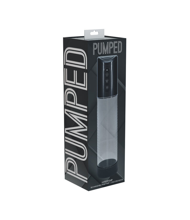 Pumped HyperPump Gun Metal – Ultra Efficiënte Oplaadbare Penis Pomp voor Maximale Erecties