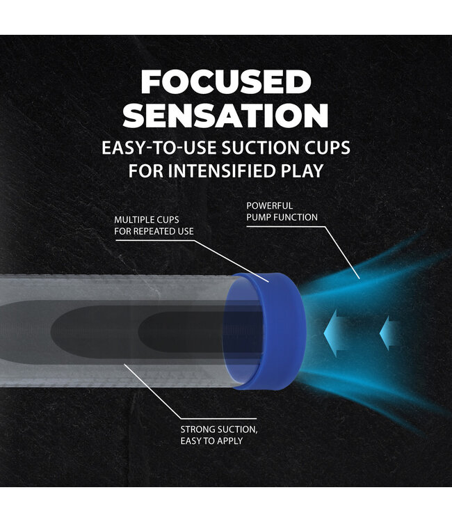 Pumped HyperPump Metallic Blue Penis Pump - Comfortable Vacuum for Power