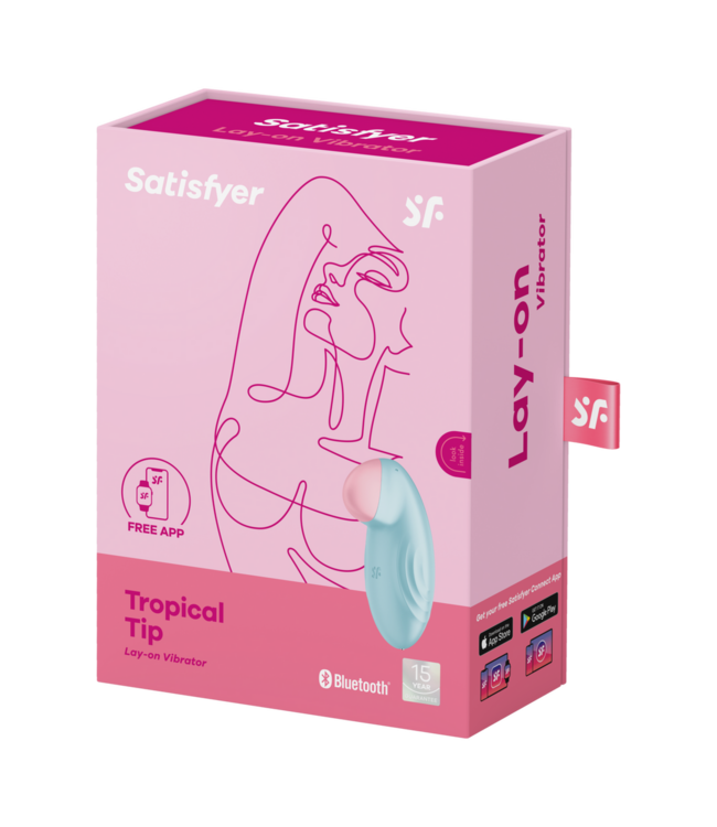 Satisfyer Tropical Tip Light Blue Vibrator: Intense Pleasure & App Control
