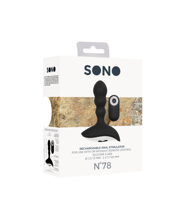 Sono Wiederaufladbarer SONO Analvibrator 12 cm - 10 Modi & Fernbedienung