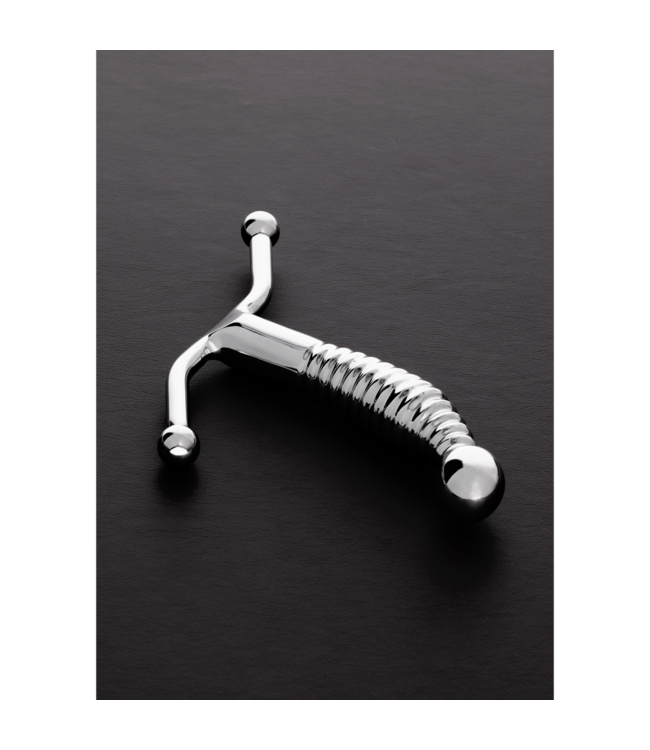 Steel by Shots Ultimate Ribbed P-Spot Stimulator for Intense Orgasms & Pleasure