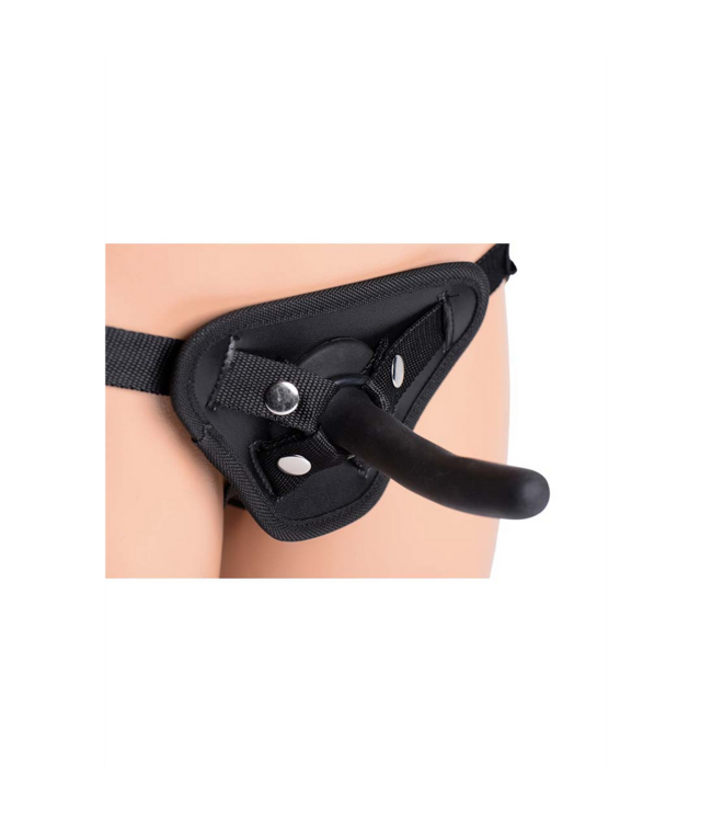 XR Brands Beginner Vriendelijk Pegged Dildo Set met Comfortabel Harnas – Verken nieuwe Sensaties!