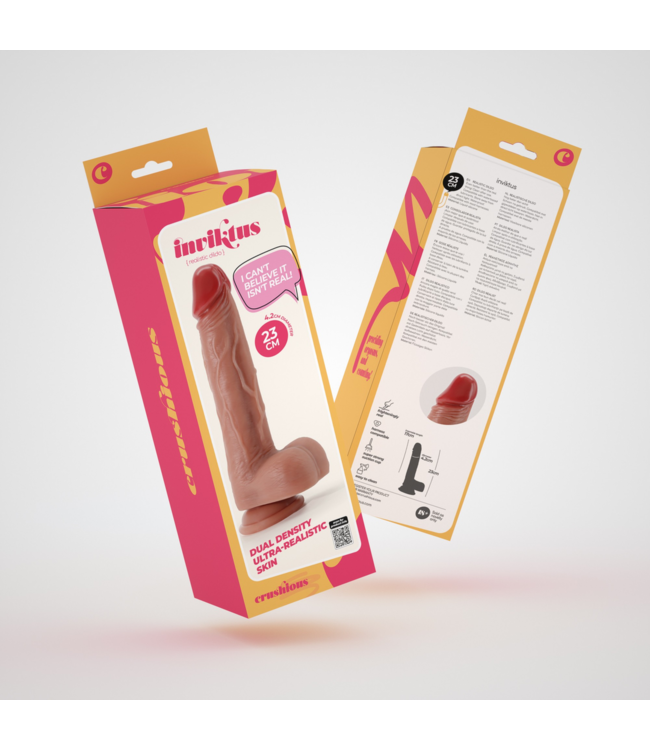 Crushious Inviktus Flexibele Vloeibare Silicoon Dildo 23 cm – Realistische Sensatie