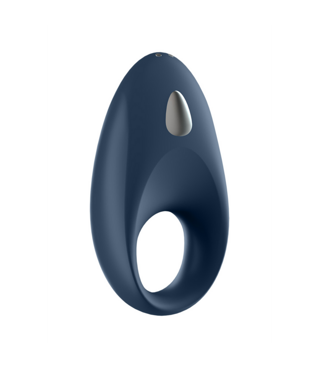 Satisfyer Mighty One Adjustable Blue Vibrating Cock Ring for Enhanced Pleasure