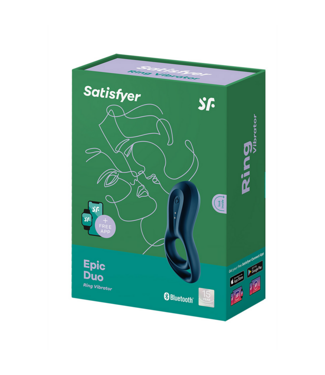 Satisfyer Epic Duo Ring - Dunkelblau, vibrierend für lustvolle Erektionen