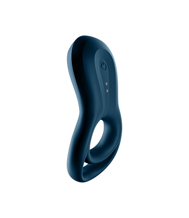 Satisfyer Epic Duo Vibrating Double Cock Ring - Dark Blue for Enhanced Pleasure