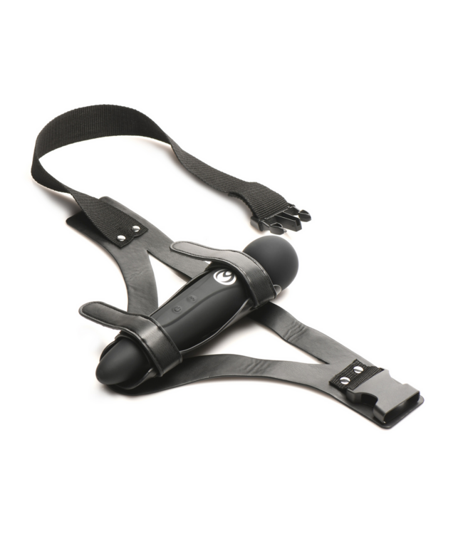 XR Brands Thunder Strap Wand Dijharnas Zwart – Verken Kinky Comfort & Elegantie