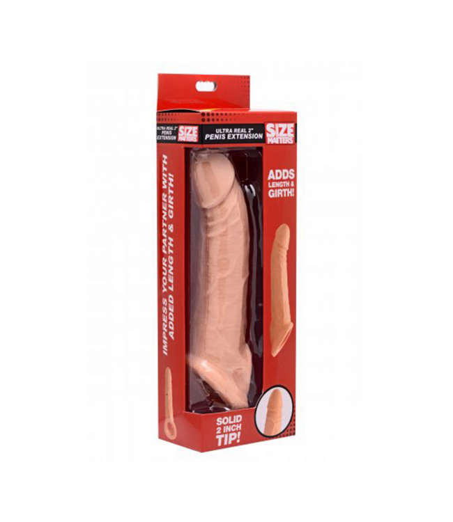 XR Brands Realistic Penis Sleeve 2/5 cm - Extra Length & Ultimate Pleasure