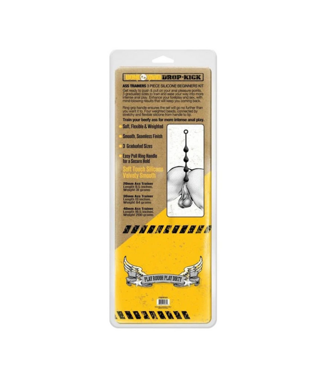 Boneyard Boneyard Drop-Kick Anale Trainer Set – 3-delig voor Beginners van Silicone