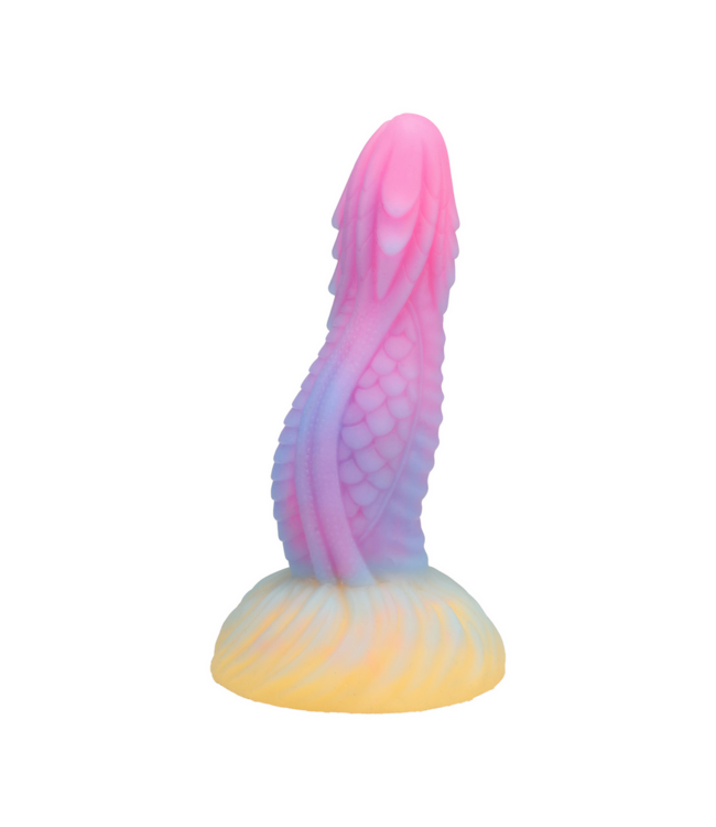 Doc Johnson Cosmic Adventure Draak Tongue Dildo 18,4 cm – Multicolor Glow in the Dark