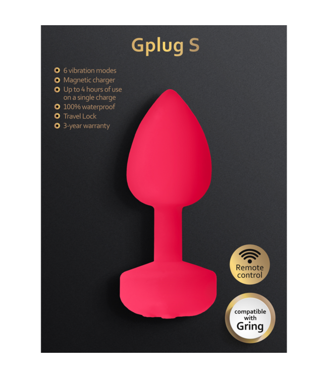 G-Vibe Gvibe G-Plug S Neon Roze – Flexibele Buttplug met Krachtige Vibratie