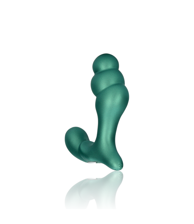 Ouch! Ultimate Green Stacked Prostate Massager with Remote & 10 Vibrations