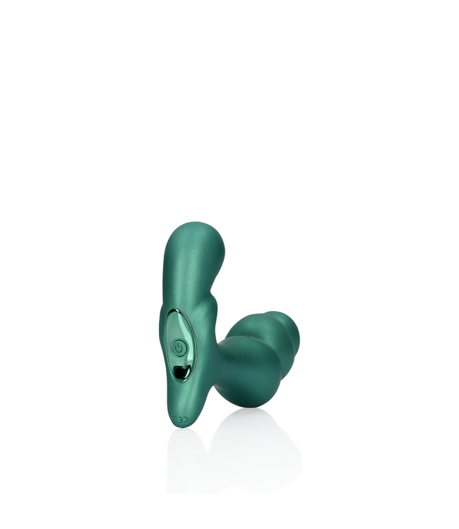 Ouch! Gestapelde Groene Prostaatmassager met Afstandsbediening - 10 Vibraties