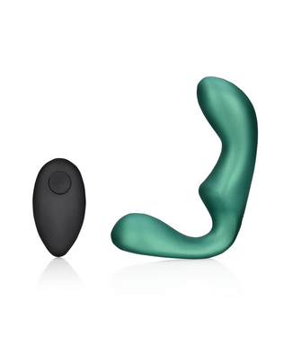 Ouch! Green Remote Control Pointed Prostate Massager - 10 Vibration Patterns