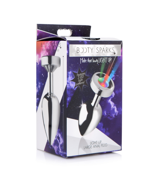 XR Brands LED Verlichte Booty Plug 12,6 cm - Kleurrijke Stroboscoopervaring voor Iedereen