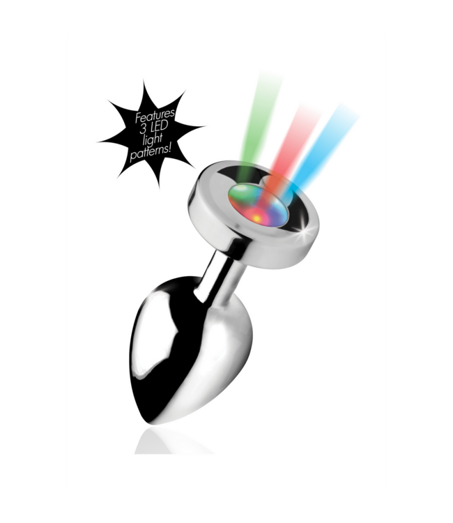 XR Brands Beleuchteter Butt Plug 12,6 cm – Groovige LED-Lichtspiele genießen!