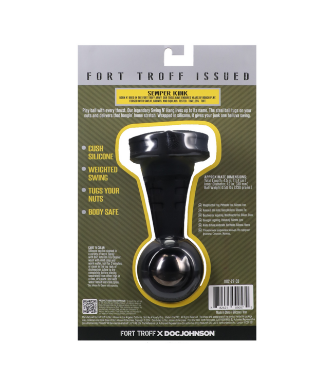Doc Johnson Swing N' Hang Bal Stretcher Zwart - Ultieme Comfort en Spannende Ervaring