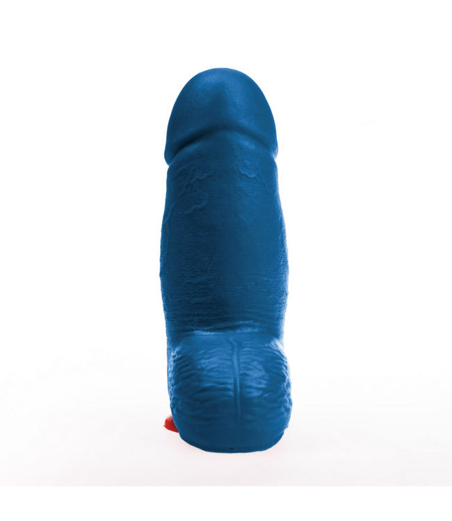 Fuck & Fist Realistischer Dildo mit Hoden – Blau – 14,5 cm einführbar, 7,3 cm dick