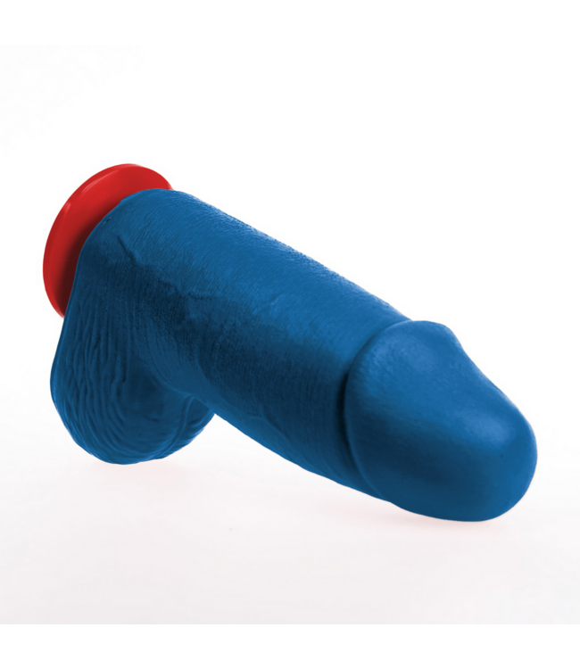 Fuck & Fist Realistischer Dildo mit Hoden – Blau – 14,5 cm einführbar, 7,3 cm dick