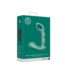Ouch! Green Ribbed Prostate Massager with Remote - 10 Vibration Modes