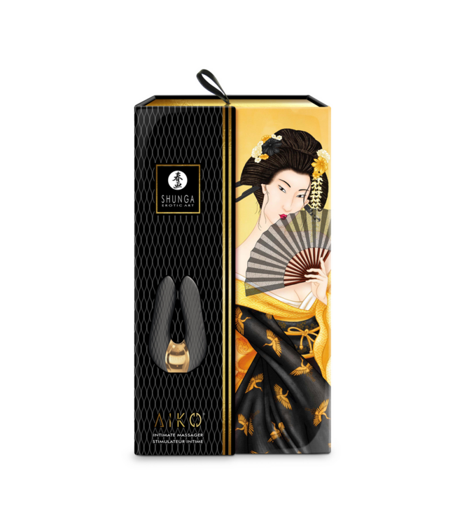 Shunga AIKO Klitorisstimulator Schwarz – 10 Vibrationsmodi für höchsten Genuss