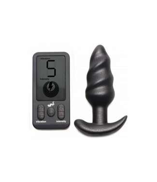 XR Brands Vibrierender Silikon-Swirl-Plug 9,1 cm mit Fernbedienung für ultimativen Genuss