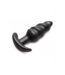 XR Brands Verwen jezelf met de Pluche Siliconen Swirl Plug 9,1 cm - Met Afstandsbediening!