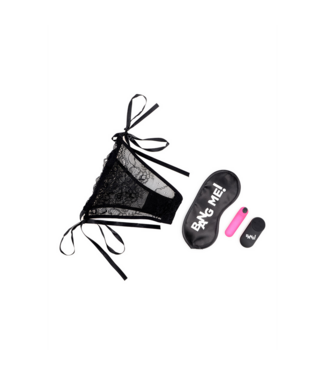 XR Brands Sublime Power Panty Set: Lace, Vibrator & Sensory Blindfold Bliss
