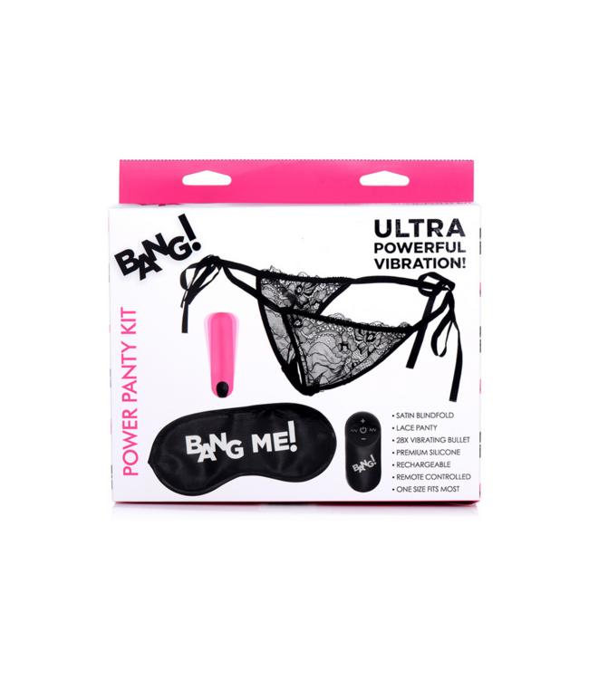 XR Brands Sublime Power Panty Set: Lace, Vibrator & Sensory Blindfold Bliss