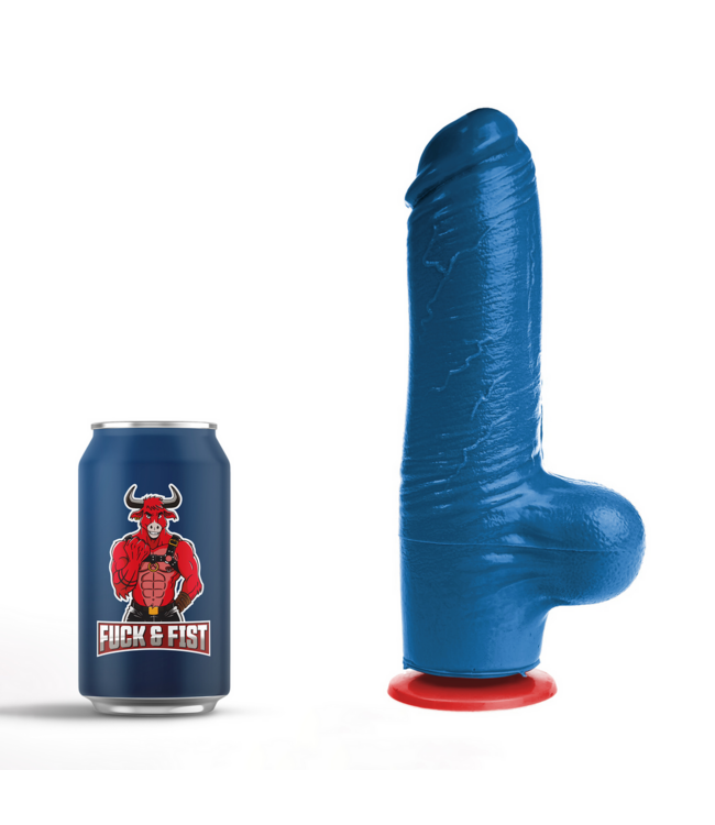 Fuck & Fist Realistische Dildo met Ballen - 16 cm Inbrengbaar - Blauw - Fuck Fist