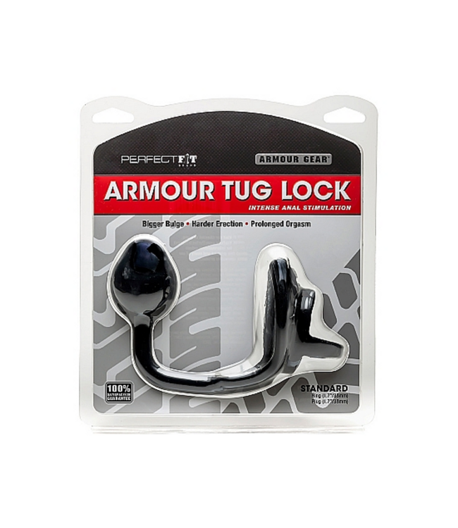PerfectFitBrand Armor Tug Lock Cock Ring & Butt Plug - Intense Pleasure Set