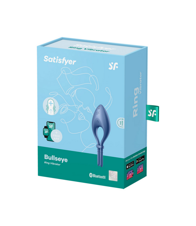 Satisfyer Bullseye Adjustable Cock Ring - Bluetooth, 12 Vibrations, Waterproof