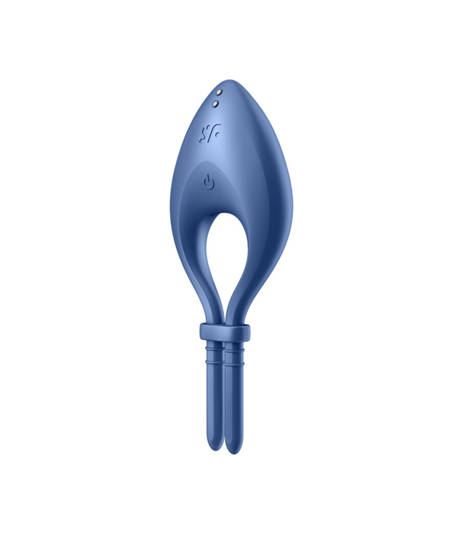 Satisfyer Bullseye Cockring Blauw - Innovatief, Verstelbaar met 12 Vibraties en App Besturing
