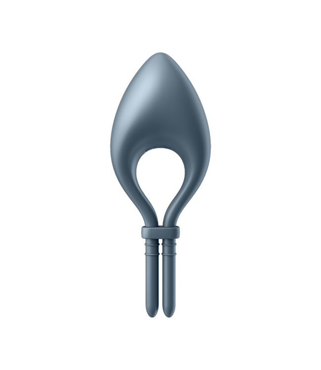 Satisfyer Bullseye Adjustable Dark Blue Cock Ring - Vibrating & App Controlled
