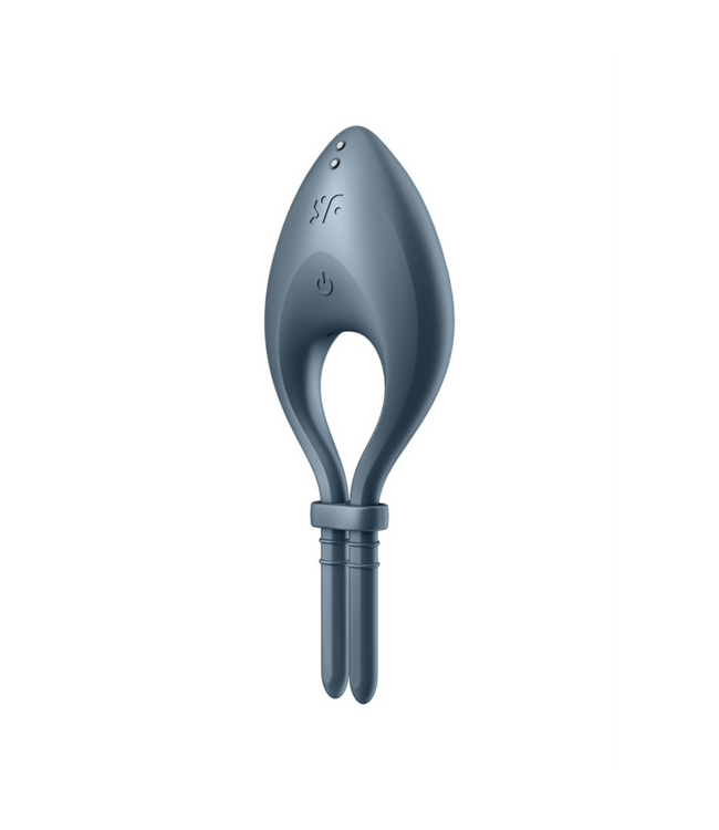 Satisfyer Bullseye Vibrerende Cockring Donkerblauw - Verstelbaar met App Bediening