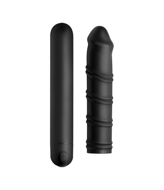 XR Brands XL Bullet & Swirl Silicone Sleeve - Unmatched Pleasure Experience!