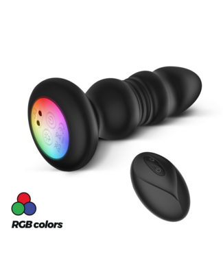 Crushious Australis 10cm Anale Plug met 9 Vibraties en RGB Licht - Oplaadbaar & Stijlvol