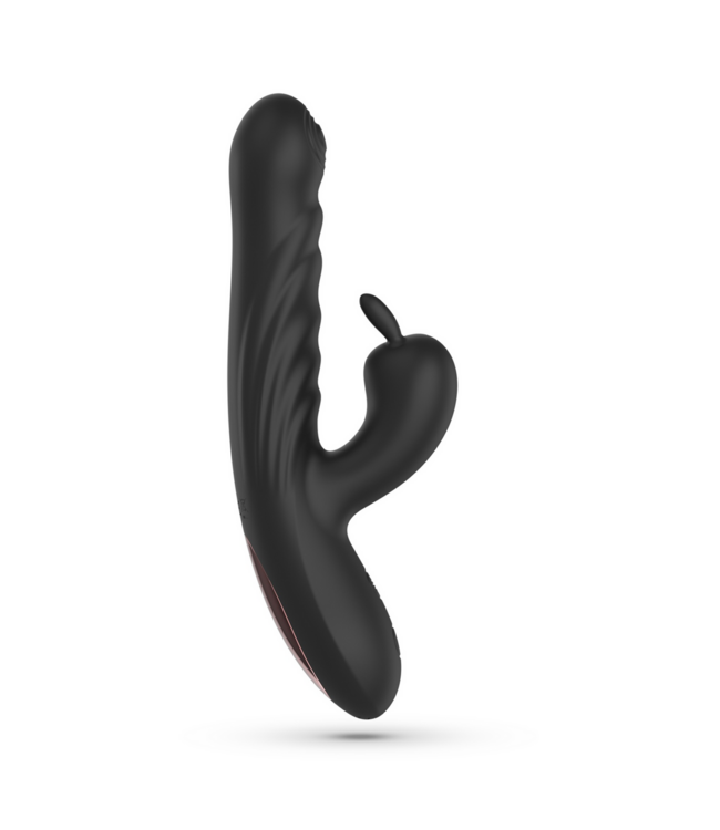 Crushious Ultimate Black Rabbit Vibrator - 10 Intensity Rechargeable Pleasure