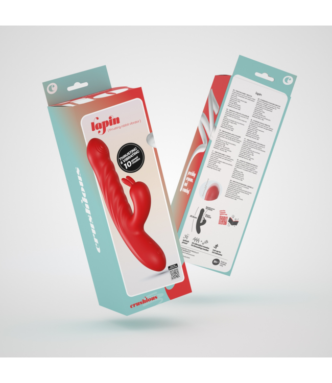 Crushious Lapin Rood Rabbit Vibrator | 10 Modi, Oplaadbaar en Waterdicht voor Optimaal Genot